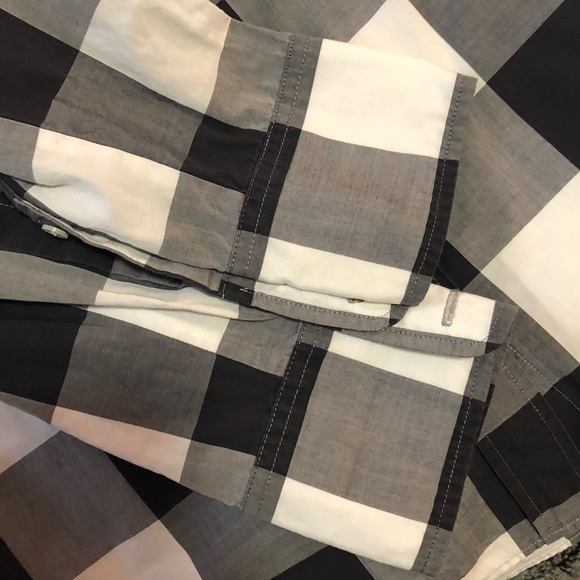 JCrew retail navy buffalo check shirt sz 2 - Picture 4 of 5